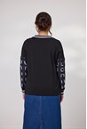 SQUARE PRINT TOP - black/navy